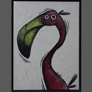 Tableau flamant rouge enfants