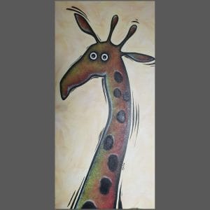 Tableau Girafe dans la Savane : Éveillez l’Imagination de Votre Enfant