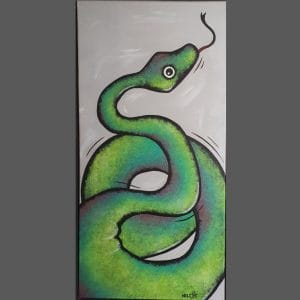 Serpent Vert Énigmatique : Artisanat Enfantin pour une Déco Mystérieuse