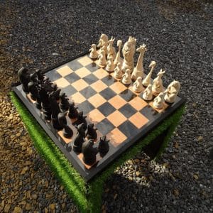 Jeu d’échecs Animaux de la Jungle en 3D – Artisanat Unique et Écologique