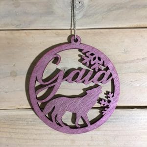 Boule de Noël loup personnalisable