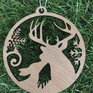 Boule de Noël décoration amoureuse cerf et biche