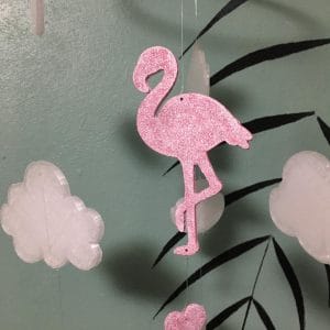 Mobile pour enfant décoration chambre bébé – flamant rose