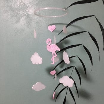 Mobile pour enfant décoration chambre bébé - flamant rose – Image 5