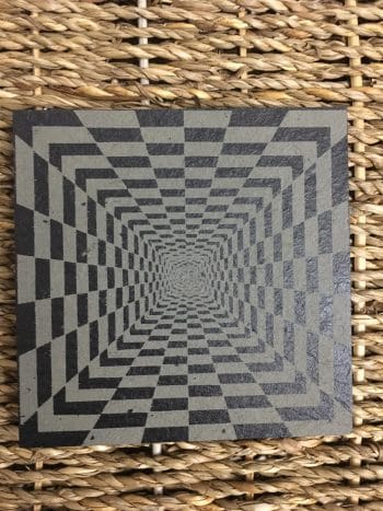 dessous de verre illusion d'optique