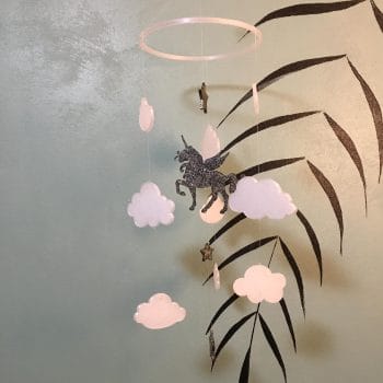 Mobile licorne enfant fait main - Décoration féerique pour la chambre – Image 5