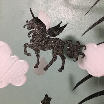 Mobile licorne enfant fait main - Décoration féerique pour la chambre – Image 2