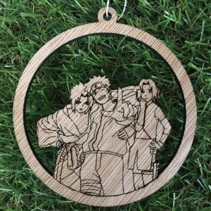 boule de Noël en bois naruto shippuden