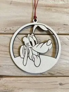 Boule de Noël en Bois Pluto