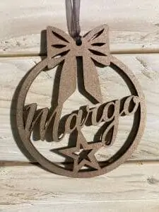 Boule de Noël Personnalisable en Bois