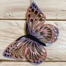 papillon decoration peint à la main