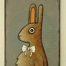 lapin peinture tableau art artisanale pour enfant tableaux