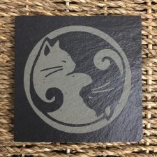 dessous de verre ying-yang chat